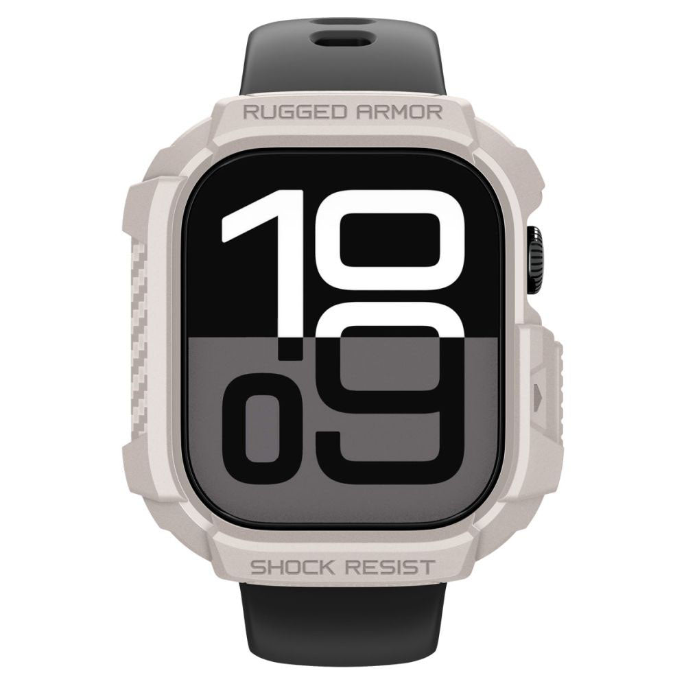Pouzdro Spigen Rugged Armor V2 pro Apple Watch Series 10 / 11 42mm, Béžová