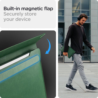 Pouzdro Spigen Valentinus pro Laptop 15inch - 16inch, Zelené