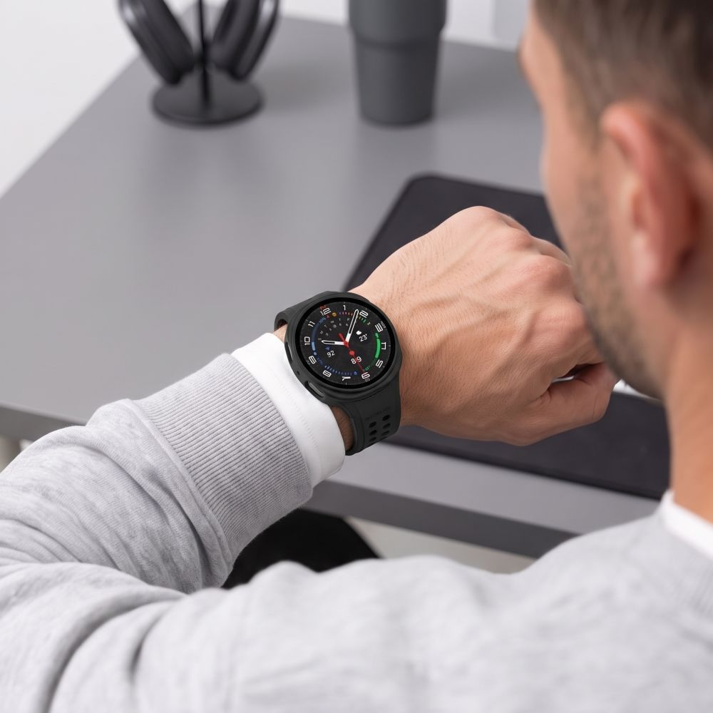Pouzdro Tech-Protect Defense pro Samsung Galaxy Watch 9 / Watch8 44mm, Sada 2 kusy, Černá / Průhledná