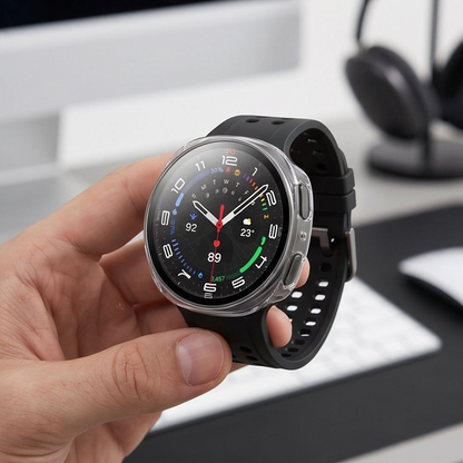 Pouzdro Tech-Protect Defense pro Samsung Galaxy Watch 9 / Watch8 44mm, Sada 2 kusy, Černá / Průhledná