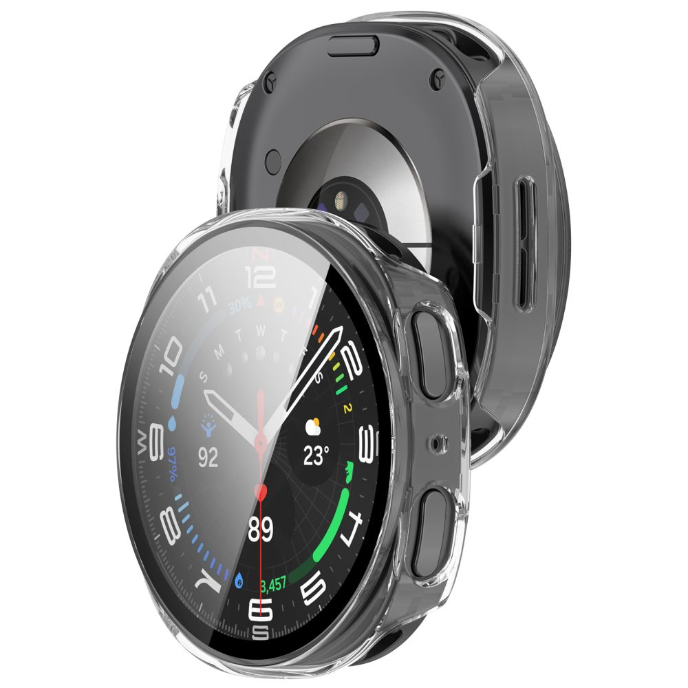 Pouzdro Tech-Protect Defense pro Samsung Galaxy Watch 9 / Watch8 44mm, Sada 2 kusy, Černá / Průhledná