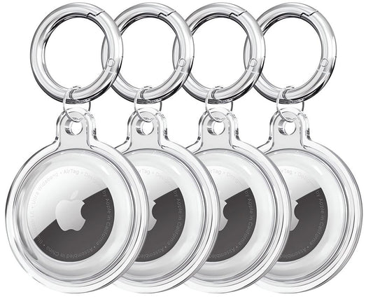 Obal Tech-Protect Icon pro Apple AirTag, Sada 4 kusy, Průhledná