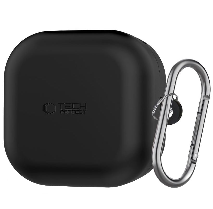 Pouzdro Tech-Protect Silicone Hook pro Samsung Galaxy Buds4 / Buds4 Pro, Černé