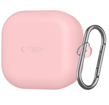 Pouzdro Tech-Protect Silicone Hook pro Samsung Galaxy Buds4 / Buds4 Pro, Růžové
