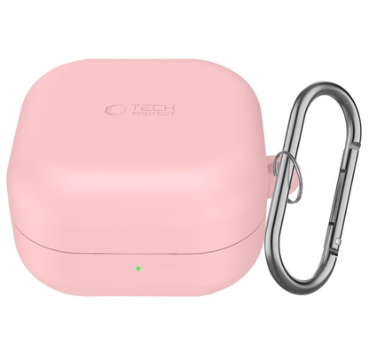Pouzdro Tech-Protect Silicone Hook pro Samsung Galaxy Buds4 / Buds4 Pro, Růžové