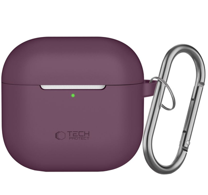 Pouzdro Tech-Protect Silicone Hook pro Apple AirPods 4 / AirPods 5, vínové