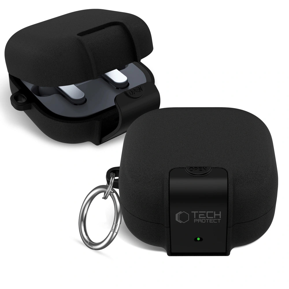 Pouzdro Tech-Protect Slim Hook pro Samsung Galaxy Buds4 / Buds4 Pro, Černá