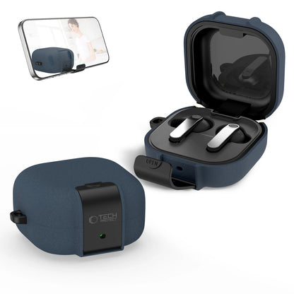 Tech-Protect Slim Hook Case for Samsung Galaxy Buds4 / Buds4 Pro, Navy Blue