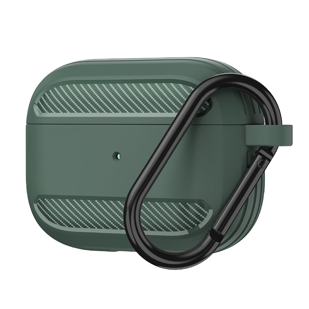 Pouzdro Techsuit Carbon pro Apple AirPods 3, zelené