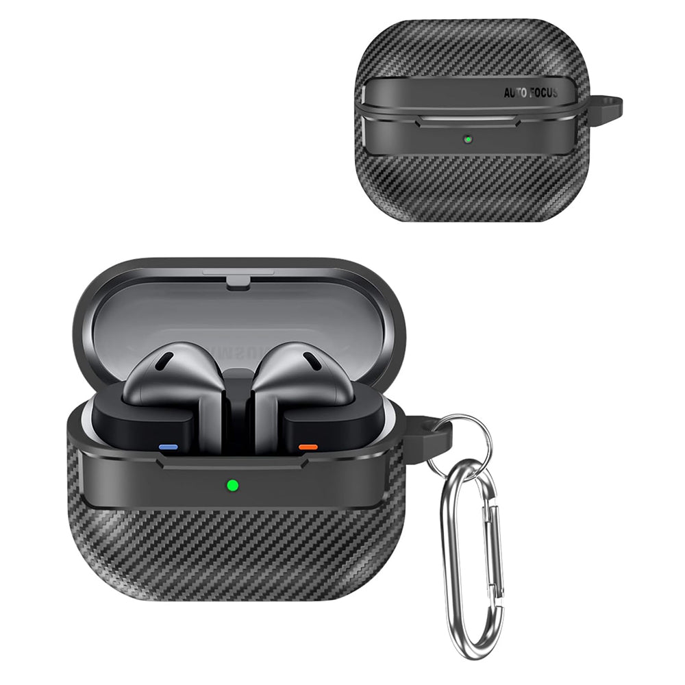 Pouzdro Techsuit CarbonFiber pro Samsung Galaxy Buds3 FE / Buds3 Pro / Buds3, černé