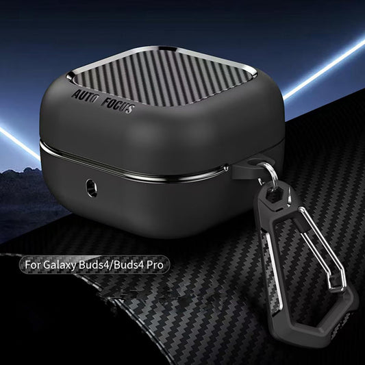 Pouzdro Techsuit CarbonFiber pro Samsung Galaxy Buds4 / Buds4 Pro, černé