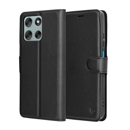 Pouzdro pro Motorola Moto G56, Techsuit, kožené folio, černé