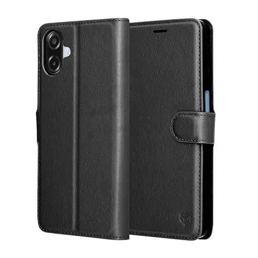 Pouzdro pro Samsung Galaxy A07 4G A075, Techsuit, kožené folio, černé
