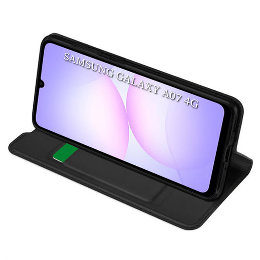 Pouzdro pro Samsung Galaxy A07 4G A075, Techsuit, Magskin Book, Černé