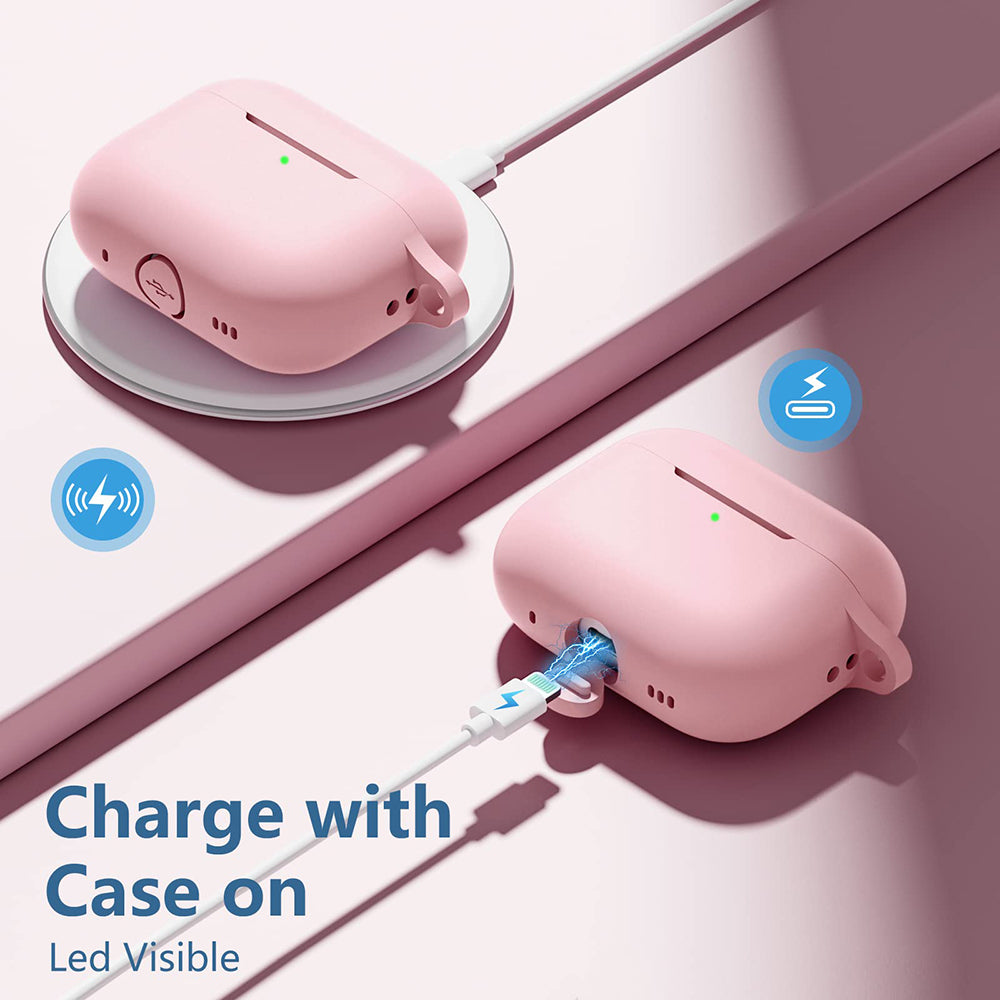 Pouzdro Techsuit Silicone pro Apple AirPods Pro Series, růžové
