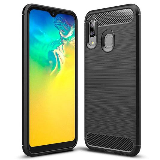 Pouzdro pro Samsung Galaxy A20e A202, Carbon, Černé
