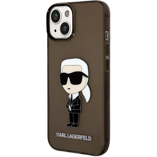 Pouzdro pro Apple iPhone 14 Plus, Karl Lagerfeld, IML Ikonik NFT, Černě průhledné