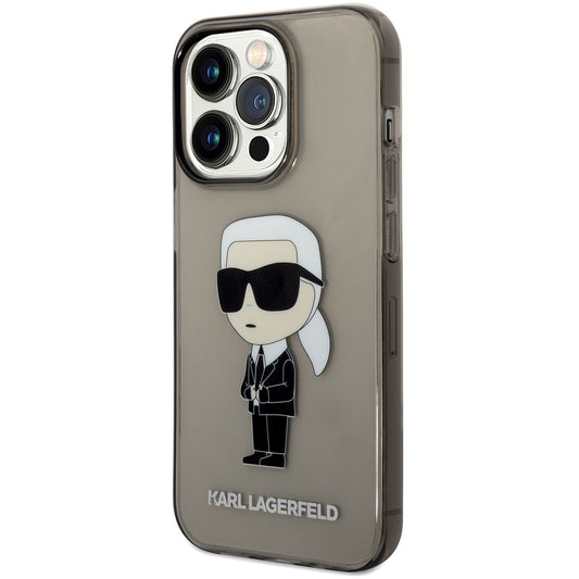 Pouzdro pro Apple iPhone 14 Pro Max, Karl Lagerfeld, IML Ikonik NFT, Černá