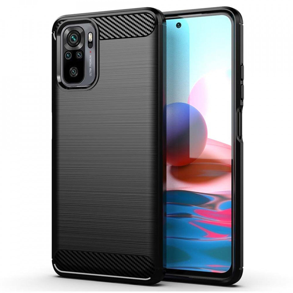 Pouzdro pro Xiaomi Redmi Note 10S / Note 10, OEM, Carbon, Černé