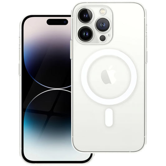 MagSafe pouzdro pro Apple iPhone 14 Pro Max, OEM, průhledné, transparentní