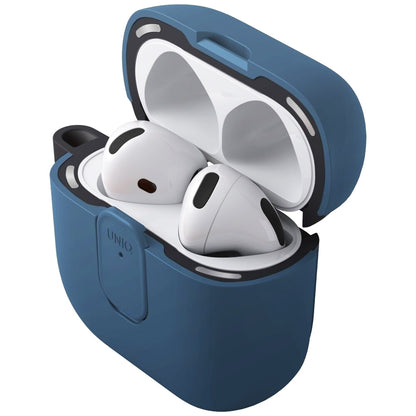 Pouzdro UNIQ Clyde pro Apple AirPods 4, Černomodrá