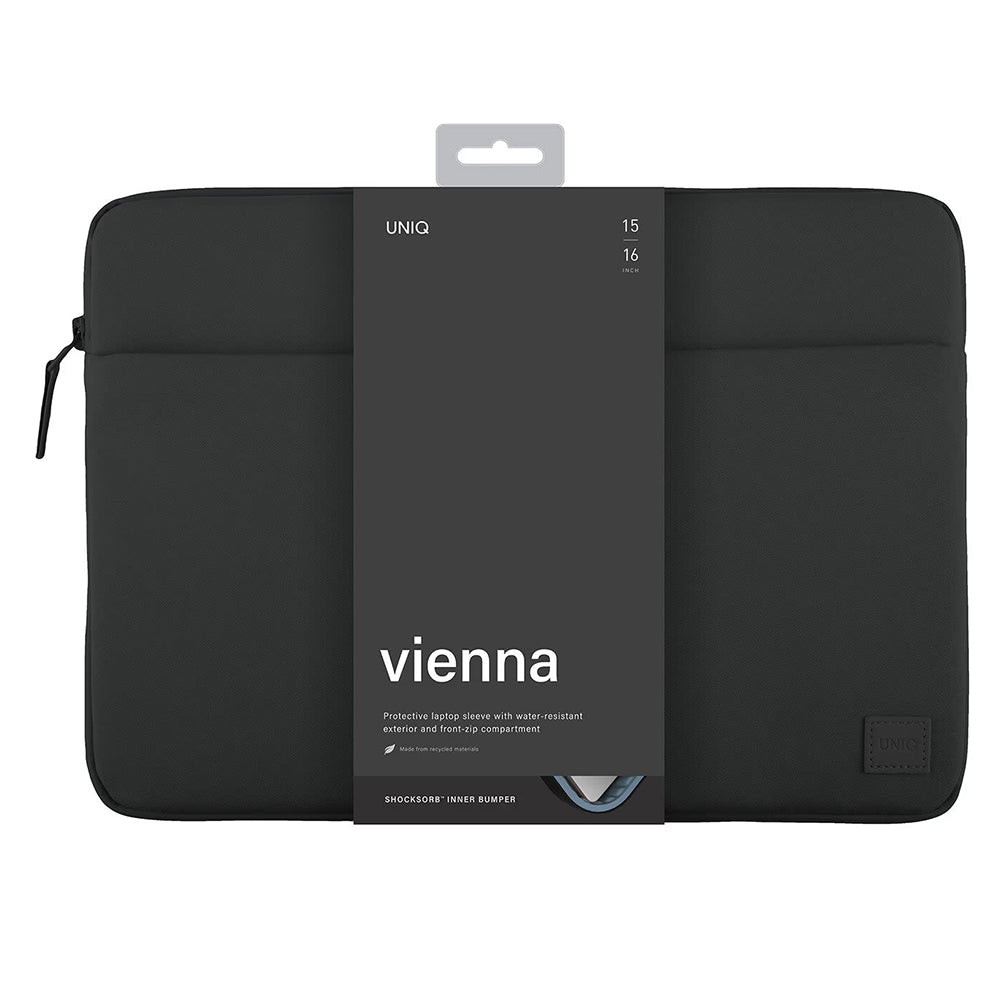 Pouzdro UNIQ Vienna pro notebook max. 16 palců, černé