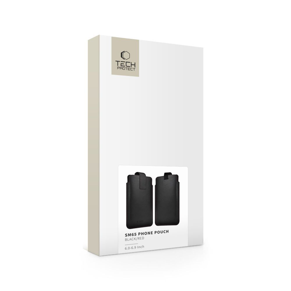 Univerzální pouzdro na telefon, Tech-Protect, SM65, Černá Červená