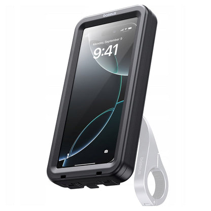 Univerzální vodotěsné pouzdro kompatibilní s magnetickým držákem na kolo, Baseus, PrimeTrip VB1, černé C0013D01