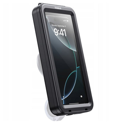 Univerzální vodotěsné pouzdro kompatibilní s magnetickým držákem na kolo, Baseus, PrimeTrip VB1, černé C0013D01