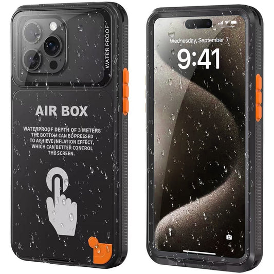Univerzální vodotěsné pouzdro na telefon max. 6,7 palce, ShellBox, AirBox, černé