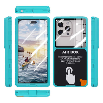 Univerzální vodotěsné pouzdro na telefon max. 6,9 palce, ShellBox, AirBox, modré