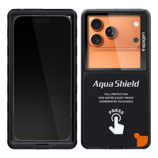 Univerzální vodotěsné pouzdro Spigen pro telefon max. 6,9 palce, Aqua Shield A604, černé ACS11675