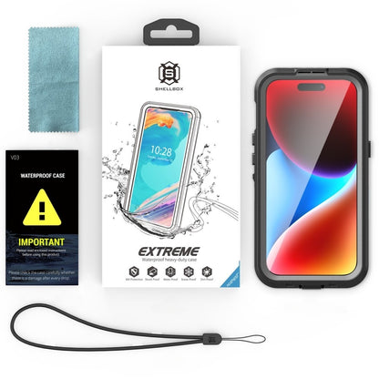 Waterproof MagSafe Case for Apple iPhone 15, ShellBox, Black