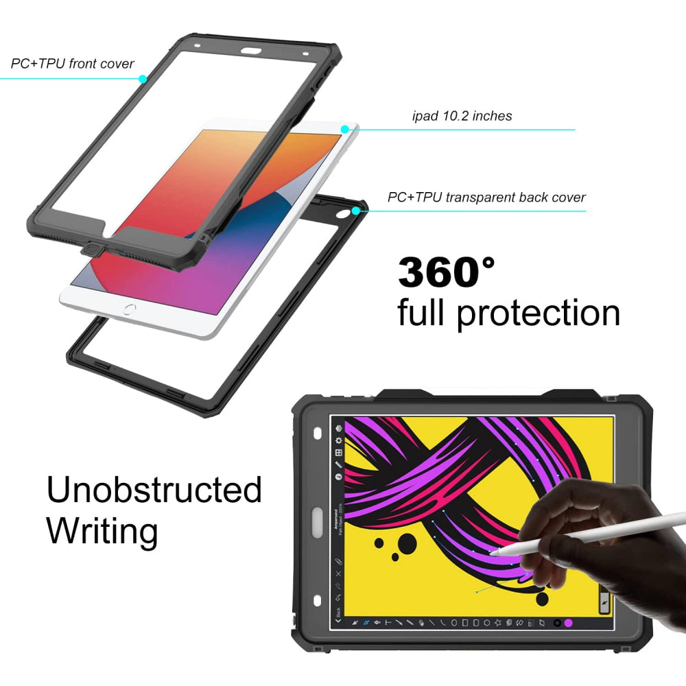 Vodotěsné pouzdro pro Apple iPad 10.2 (2021) / 10.2 (2020) / 10.2 (2019), ShellBox, černé