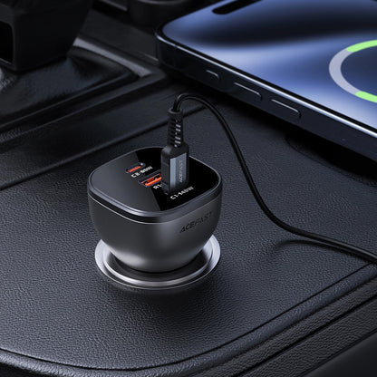 Auto nabíječka Acefast B14, 165W, 5A, 1 x USB-A - 2 x USB-C, Černá