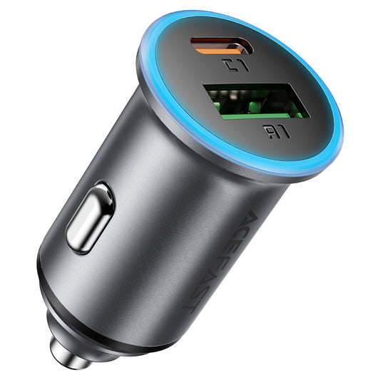 Auto nabíječka Acefast B15, 65W, 3.25A, 1 X USB-A - 1 x USB-C, šedá