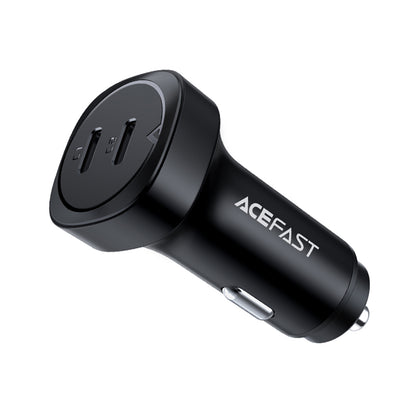 Auto nabíječka Acefast B2, 72W, 3A, 2 x USB-C, Černá