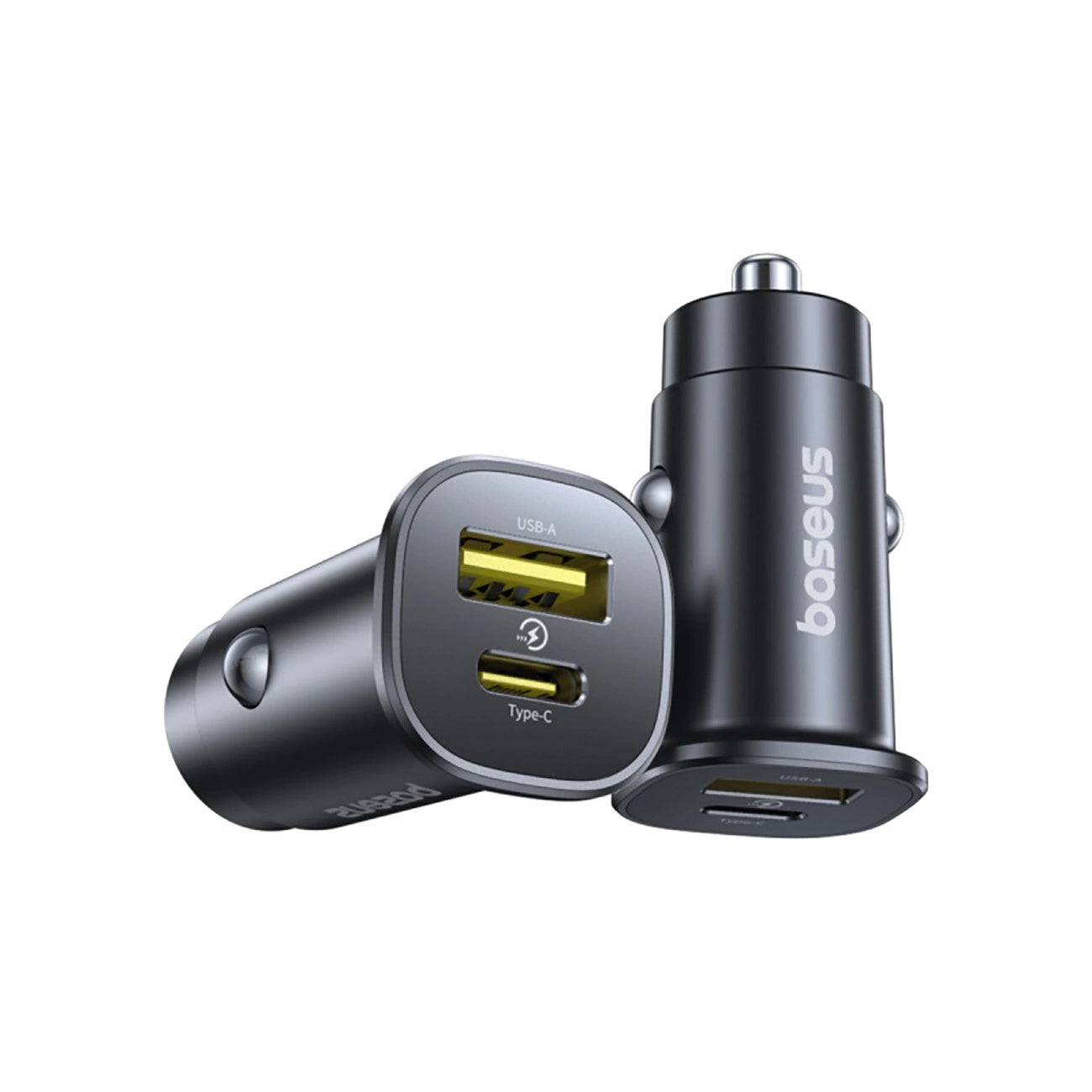 Auto nabíječka Baseus GoTrip, 30W, 3A, 1 x USB-A - 1 x USB-C, Černá