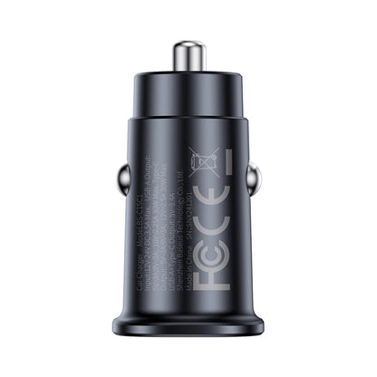 Auto nabíječka Baseus GoTrip, 30W, 3A, 1 x USB-A - 1 x USB-C, Černá