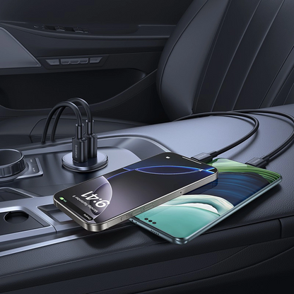 Auto nabíječka Baseus GoTrip, 30W, 3A, 2 x USB-C, Černá