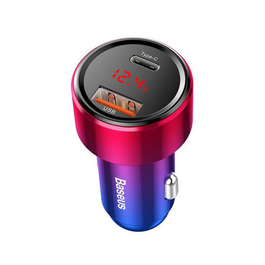 Auto nabíječka Baseus Magic Display Series, 45W, 5A, 1 x USB-A - 1 x USB-C, Multicolor CCMLC20C-09
