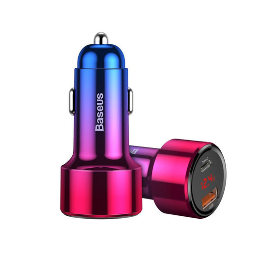 Auto nabíječka Baseus Magic Display Series, 45W, 5A, 1 x USB-A - 1 x USB-C, Multicolor CCMLC20C-09