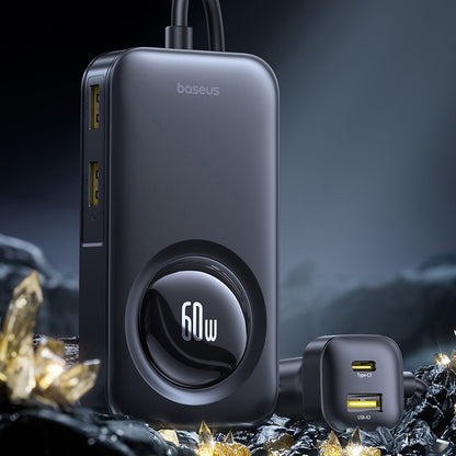 Auto nabíječka Baseus PrimeTrip VW1, 105W, 3A, 3 x USB-A - 2 x USB-C, Černá C00069000121-00