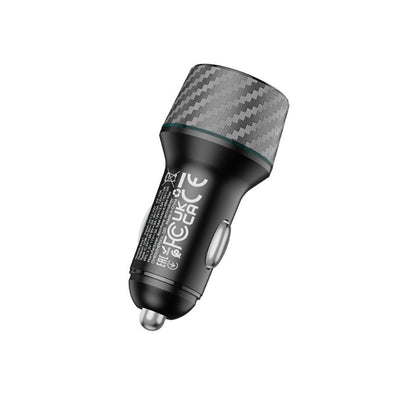 Borofone BZ21 Brilliant Car Charger, 48W, 3A, 1 x USB-A - 1 x USB-C, Black