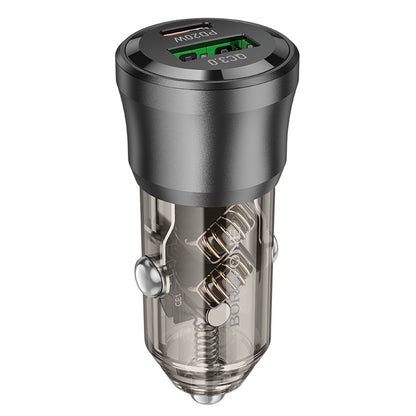 Auto nabíječka Borofone BZ25 Journey, 38W, 3A, 1 x USB-A - 1 x USB-C, Černá