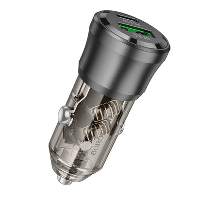 Auto nabíječka Borofone BZ25 Journey, 38W, 3A, 1 x USB-A - 1 x USB-C, Černá