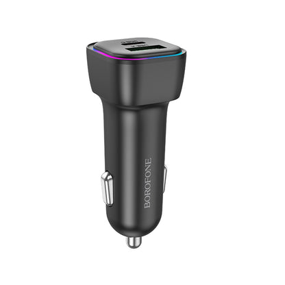 Auto nabíječka Borofone BZ28A Trophie, 30W, 3A, 1 x USB-A - 1 x USB-C, Černá
