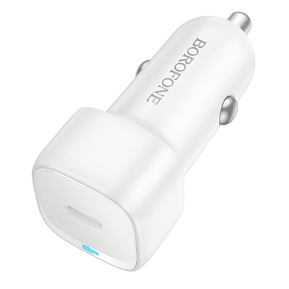 Auto nabíječka Borofone BZ34A Cloud, 20W, 3A, 1 x USB-C, Bílá