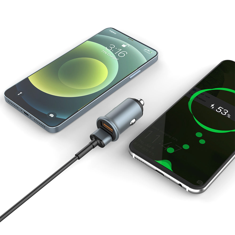 ColorWay Car Charger, 36W, 3A, 2 x USB-A, Gray