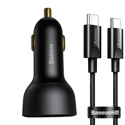 Auto nabíječka s kabelem USB-C Baseus Superme, 100W, 5A, 1 x USB-A - 1 x USB-C, Černá TZCCZX-01